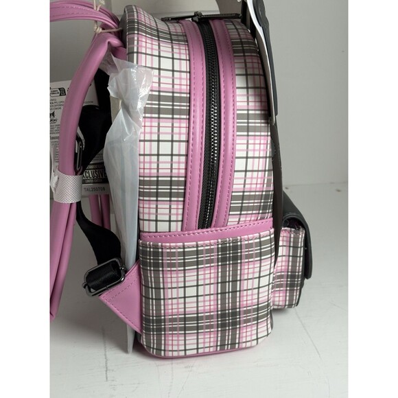 Exc Loungefly Sanrio Kuromi Flames and Plaid Mini-Backpack Entertainment Earth main image 5